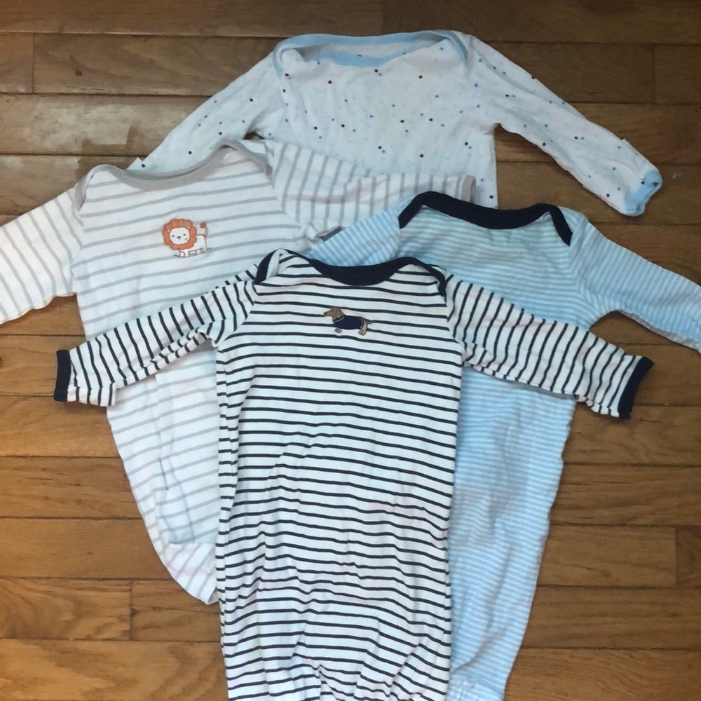 Set of six sleeping gowns